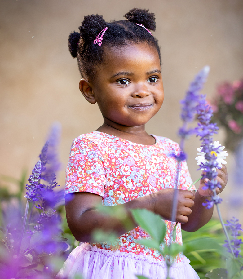 girl in flowers